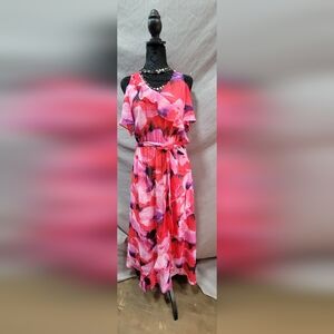 Colleen Lopez Pink and Purple Maxi Dress